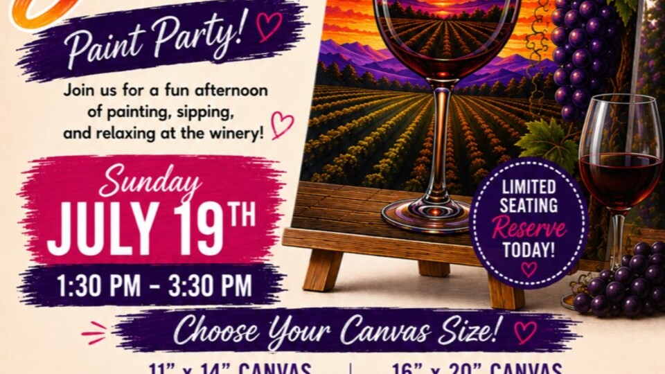 Wine Glass Sunset Paint Party